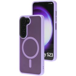 Mobiparts Hardcover Samsung Galaxy S23 MagSafe Hoesje Hardcase Backcover - Satin Lila