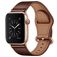 Mobigear Venezia Leren Apple Watch Bandje Gespsluiting - 42/41/40/38 mm - Bruin