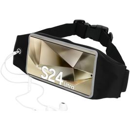 Mobiparts Comfort Fit Belt Telefoonhouder Hardlopen Samsung Galaxy S24 Ultra Sport Hoesje Neopreen Heuptas - Zwart