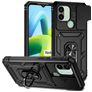 Mobigear Armor Ring Cam Slide Xiaomi Redmi A1 4G Hoesje Hardcase Backcover Shockproof met Ringhouder en Camera Slider - Zwart