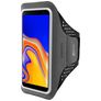 Mobiparts Comfort Fit Telefoonhouder Hardlopen Samsung Galaxy J4 Plus Sport Hoesje Neopreen Sportarmband - Zwart