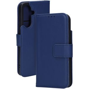 Mobiparts Samsung Galaxy A56 Hoesje Echt Leer Bookcase Portemonnee - Blauw
