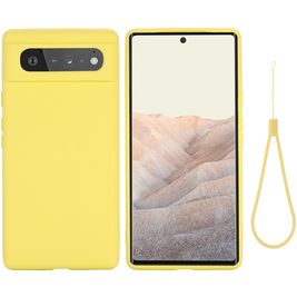 Mobigear Rubber Touch Google Pixel 6 Siliconen Hoesje Backcover - Geel