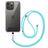 Mobigear Nylon Lanyard Universeel Telefoonkoord Verstelbaar - Blauw