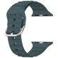 Mobigear Bumpy Siliconen Apple Watch Bandje Gespsluiting - 49/46/45/44 mm - Groen