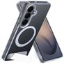 Mobiparts Hardcover Doorzichtig Samsung Galaxy S26 MagSafe Hoesje Hardcase Backcover met Standaard - Transparant
