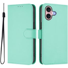 Mobigear Urban Wallet iPhone 16 Hoesje Bookcase Portemonnee - Groen