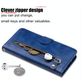 Mobigear Zipper iPhone 17 Hoesje Bookcase Portemonnee - Blauw