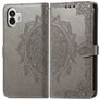 Mobigear Mandala Nothing Phone (2) Hoesje Bookcase Portemonnee - Grijs