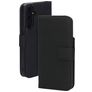 Mobiparts Samsung Galaxy A55 Hoesje Echt Leer Bookcase Portemonnee - Zwart