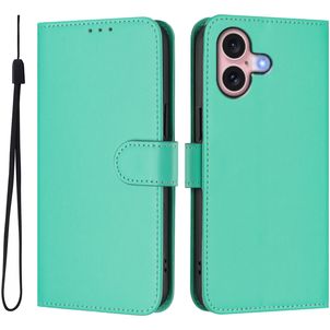 Mobigear Urban Wallet iPhone 16 Hoesje Bookcase Portemonnee - Groen