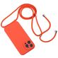 Mobigear Lanyard iPhone 14 Pro Siliconen Hoesje met koord - Oranje