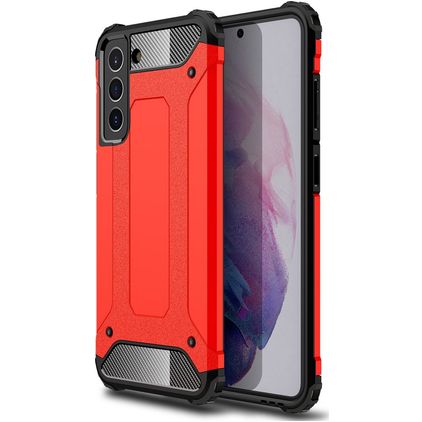 Mobigear Outdoor Samsung Galaxy S21 FE Hoesje Hardcase Backcover Shockproof - Rood