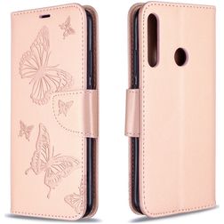 Mobigear Butterflies Bookcase Case Rose Gold Huawei P40 Lite E