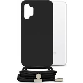 Mobilize Lanyard Gelly Samsung Galaxy A32 5G Flexibel TPU Hoesje met koord - Zwart