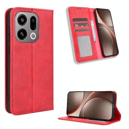 Mobigear Sensation OPPO Find X9 Hoesje Bookcase Portemonnee - Rood