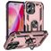Mobigear Armor Ring iPhone 16 Plus Hoesje Hardcase Backcover Shockproof met Ringhouder - Roségoud
