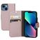 Mobiparts Saffiano Wallet iPhone 13 Mini Hoesje Bookcase Portemonnee - Roze