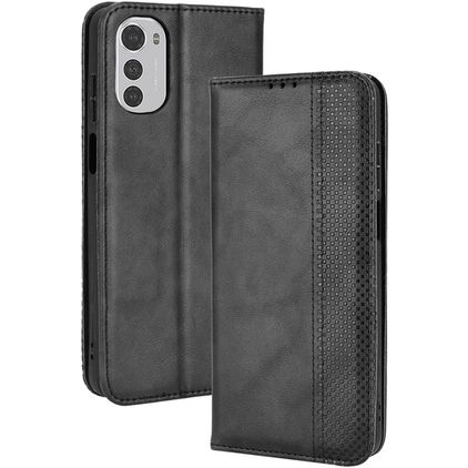 Mobigear Sensation Motorola Moto E32 Hoesje Bookcase Portemonnee - Zwart