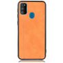 Mobigear Stitch Samsung Galaxy M21 Hoesje Backcover - Oranje