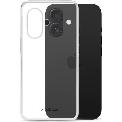 Mobilize Gelly Doorzichtig iPhone 16 Hoesje Flexibel TPU Backcover - Transparant