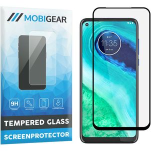 Mobigear Premium Motorola Moto G8 Glazen Screenprotector - Case Friendly - Zwart