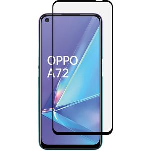 Mobigear Premium OPPO A72 Glazen Screenprotector - Case Friendly - Zwart