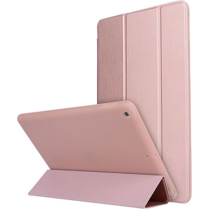 Mobigear Tri-Fold Gel iPad 7 (2019) Hoes TPU,Kunstleer Bookcase - Roségoud