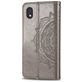 Mobigear Mandala Motorola One Fusion Plus Hoesje Bookcase Portemonnee - Grijs