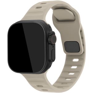 Mobilize Sports Siliconen Apple Watch Bandje Druksluiting - 49/46/45/44 mm - Sterrenlicht