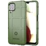 Mobigear Rugged Shield Samsung Galaxy A12 Hoesje Flexibel TPU Backcover Shockproof - Groen