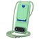 Mobigear Lanyard Card iPhone Air Siliconen Hoesje met koord en Pasjeshouder - Groen