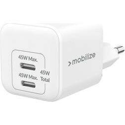 Mobilize Wall Charger Dual USB / USB-C Power Delivery 45W - Wit