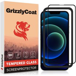 GrizzlyCoat Easy Fit iPhone 13 Mini Glazen Screenprotector - Case Friendly + Installatie Frame - Zwart
