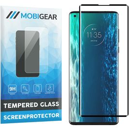 Mobigear Curved Motorola Edge (2020) Glazen Screenprotector - Case Friendly - Zwart