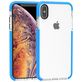 Mobigear Full Bumper iPhone XS Max Hoesje Hardcase Backcover Shockproof - Transparant / Blauw