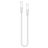 Mobilize Strong Nylon USB-C naar USB-C Kabel 0.2 Meter - Wit