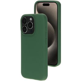 Mobiparts iPhone 15 Pro Siliconen Hoesje Backcover - Forest Green Mobiparts iPhone 15 Pro Siliconen Hoesje Backcover - Forest Green
