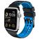 Mobigear Aero Armor Siliconen Apple Watch Bandje Gespsluiting - 42/41/40/38 mm - Zwart / Blauw
