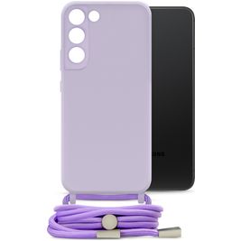 Mobilize Lanyard Gelly Samsung Galaxy S22 Flexibel TPU Hoesje met koord - Pastel Purple