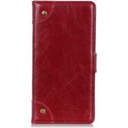 Mobigear Ranch Samsung Galaxy A90 Hoesje Bookcase Portemonnee - Bordeaux Rood
