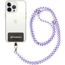 Mobigear Lanyard Universeel Telefoonkoord Verstelbaar - Paars / Wit