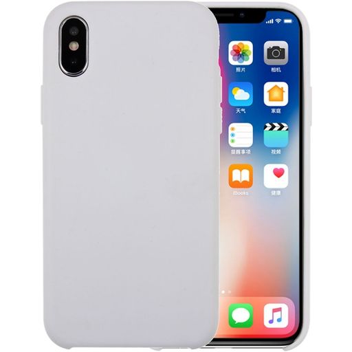 Mobigear Rubber Touch iPhone XS Siliconen Hoesje Backcover - Wit
