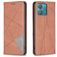 Mobigear Rhombus Slim Motorola Edge 40 Neo Hoesje Bookcase - Bruin