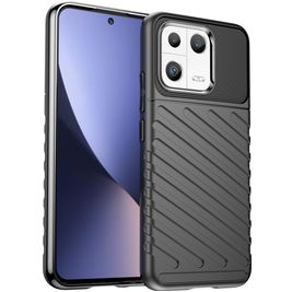 Mobigear Groove Xiaomi 13 Hoesje Flexibel TPU Backcover - Zwart