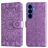 Mobigear Sunflower Samsung Galaxy S26 Hoesje Bookcase Portemonnee - Paars