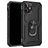 Mobigear Armor Ring iPhone 12 Pro Hoesje Hardcase Backcover Shockproof met Ringhouder - Zwart