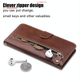 Mobigear Zipper iPhone 17 Pro Hoesje Bookcase Portemonnee - Bruin