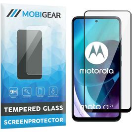 Mobigear Premium Motorola Moto G71 5G Glazen Screenprotector - Case Friendly - Zwart