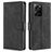 Mobigear Croco POCO X5 Pro Hoesje Bookcase Portemonnee - Zwart